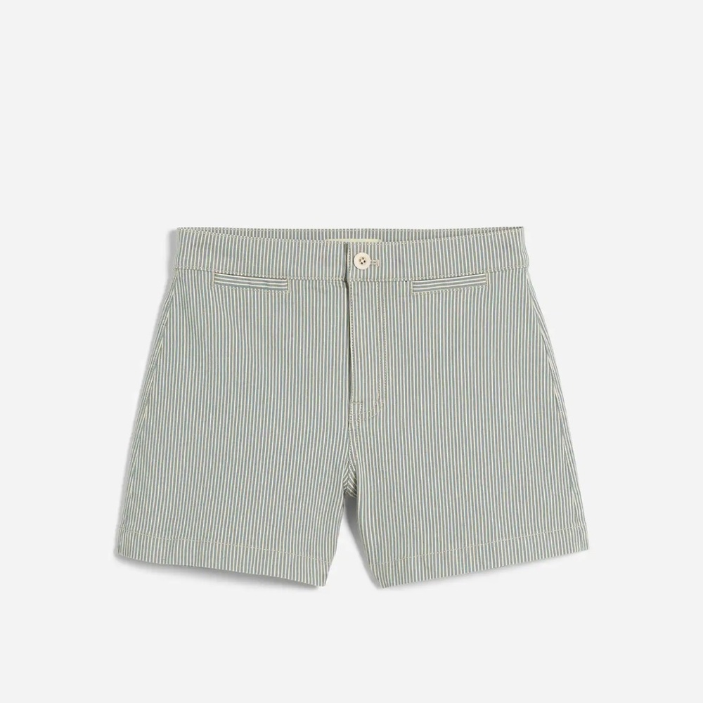 NWT Madewell: The Denim Emmett Short in Yarn-Dyed Stripe, Size 28